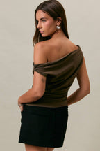Off the Shoulder Top with Ruching