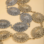 Oval Western Concho Chain Link Belt