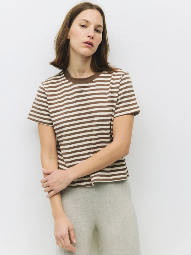 Brown Stripe Cooper Tee
