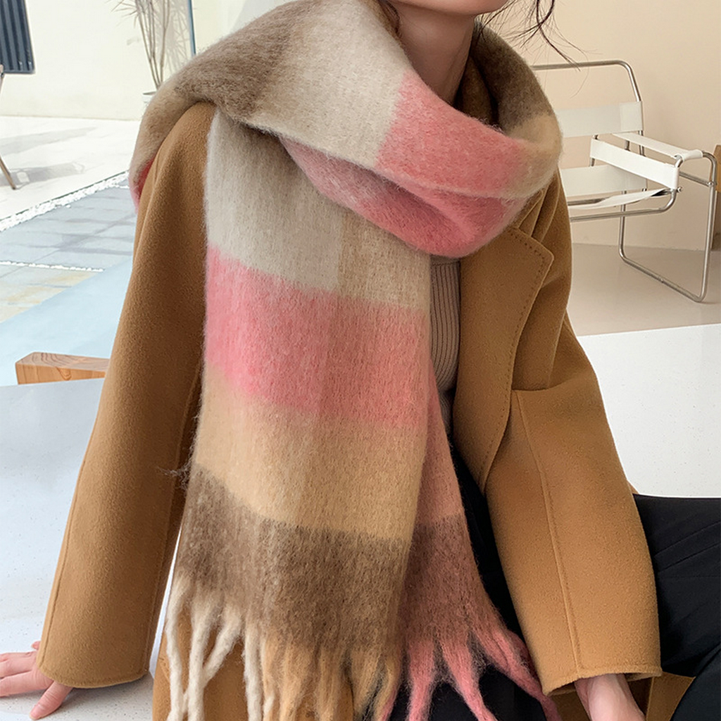 Plush Plaid Scarf