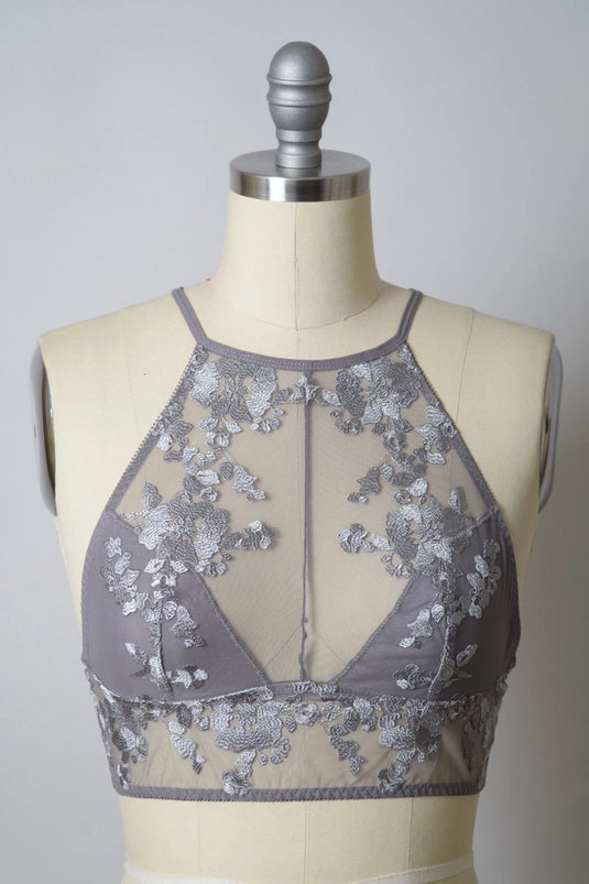 Lace High Neck Bralette