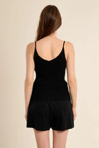 Black Knitted Tank Top