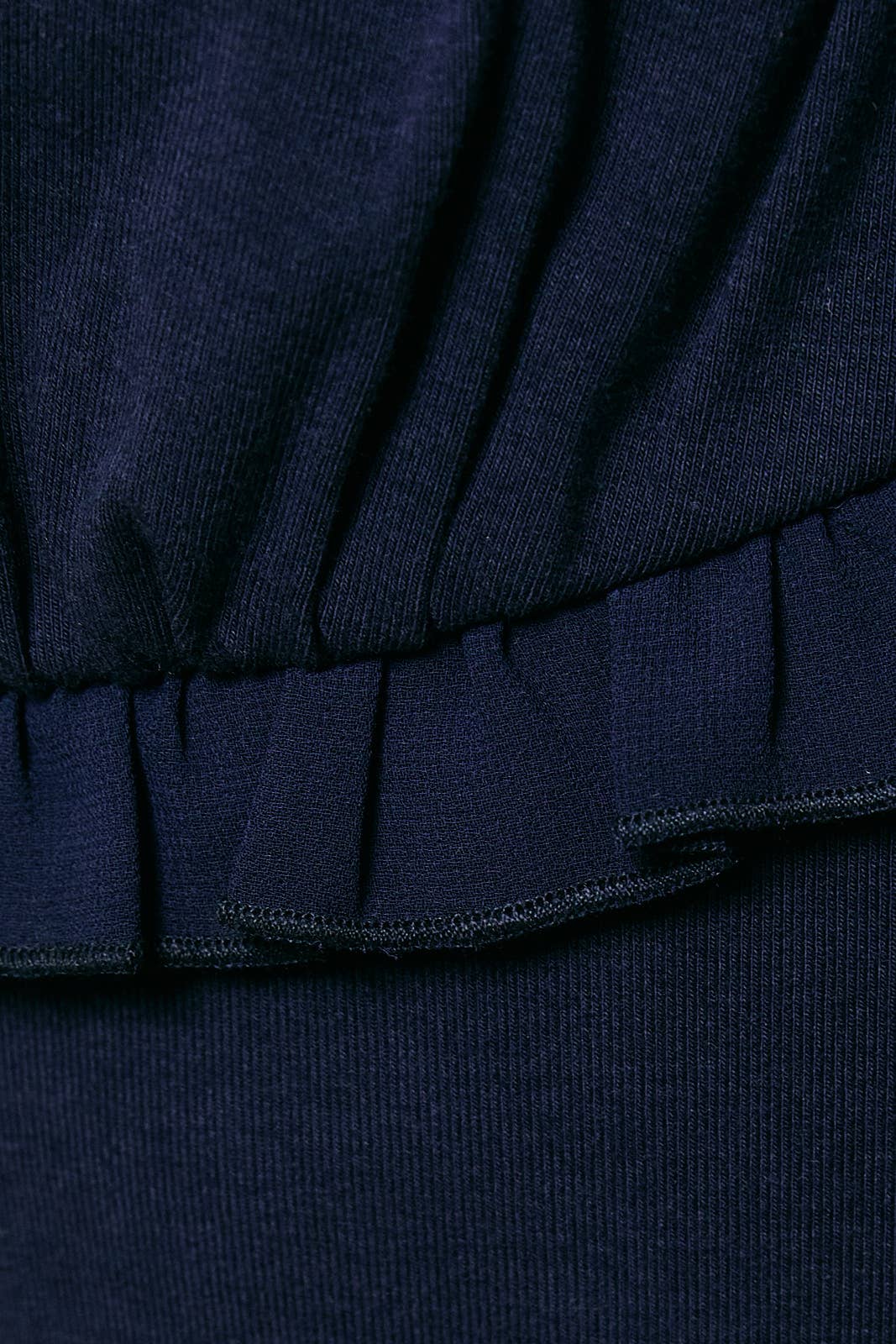 Ruffle Detail Babydoll Knit Dress