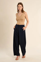 Wide Leg Tailored Trousers