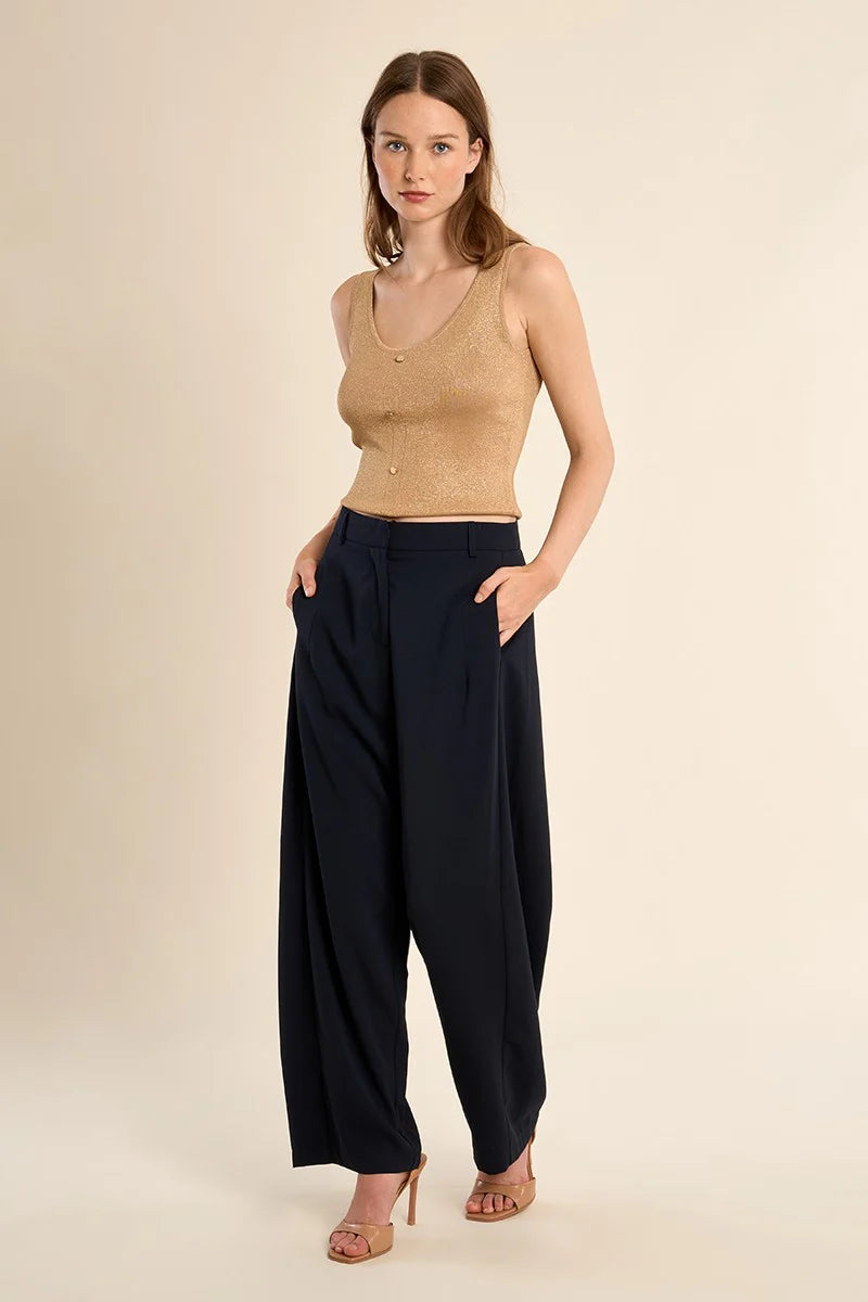 Wide Leg Tailored Trousers