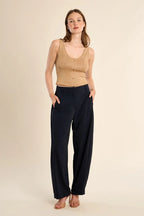 Wide Leg Tailored Trousers