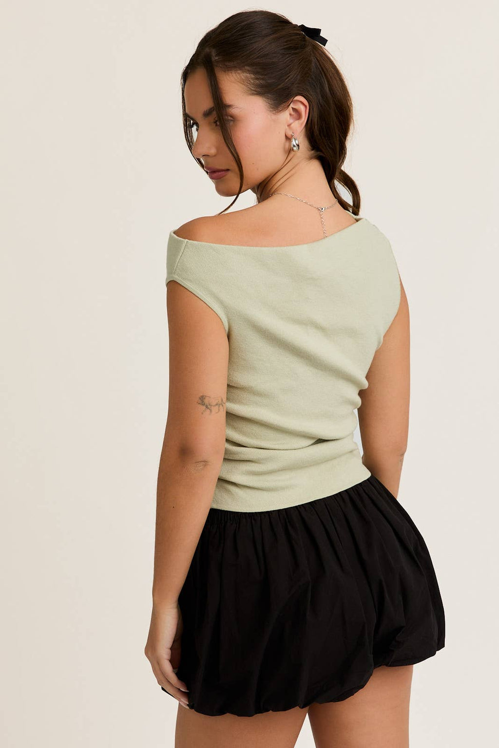 Off-the-Shoulder Sweater Top