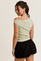 Off-the-Shoulder Sweater Top