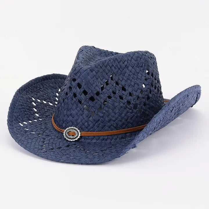 Faux Straw Cowboy Hat