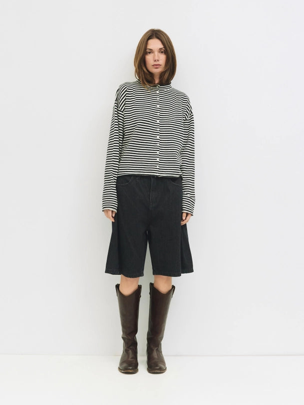 The Elisa Cardigan | Striped Button-Down Cardigan