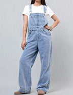 Loose Fit Denim Overalls