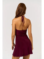 Mini Slinky Dress with Bead Trim