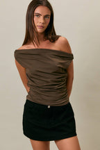 Off the Shoulder Top with Ruching
