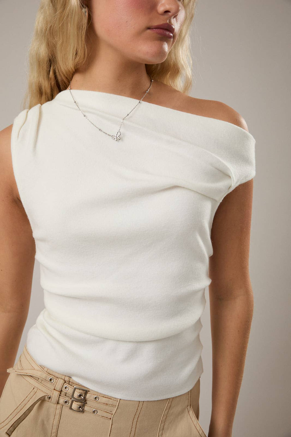 Off-the-Shoulder Sweater Top