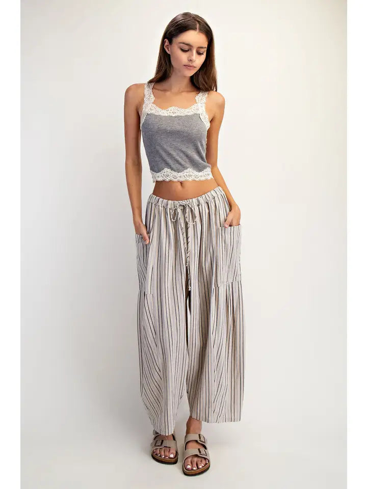 Wide Leg Striped Pants
