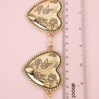 Floral Engraved Heart Chain Belt