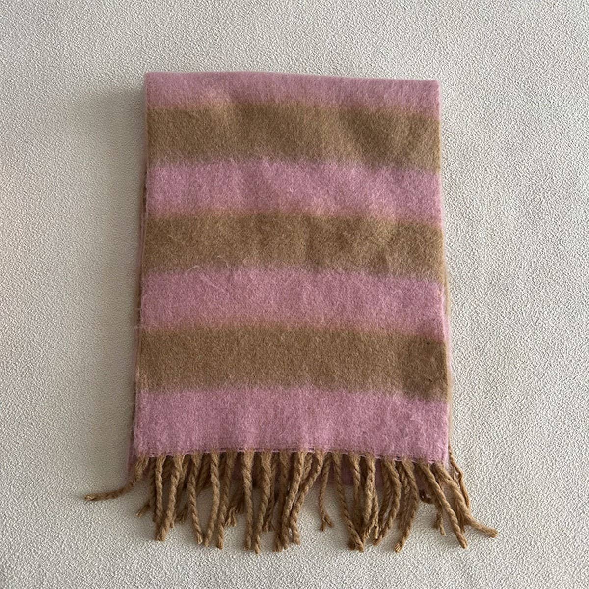 Blue-Brown Stripe Scarf