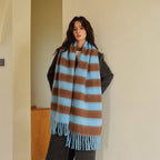 Blue-Brown Stripe Scarf