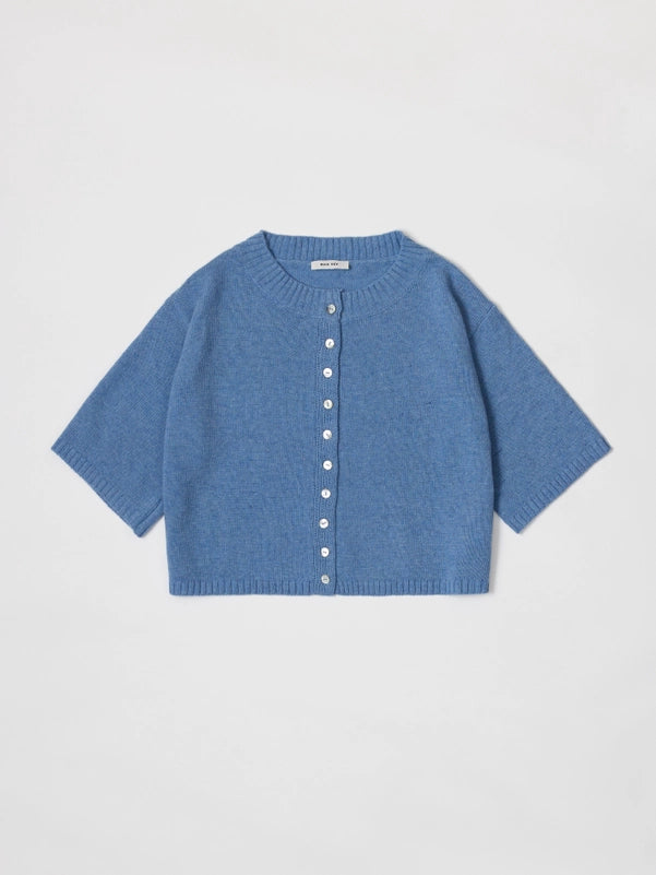 Brushed Half Sleeve Cardigan