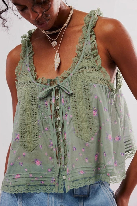 Tie Lace Cami Top
