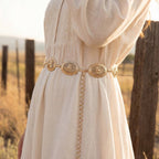 Oval Concho Disc Chain Link Belt