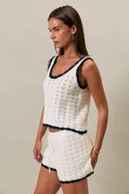 Contrast Sweater Tank