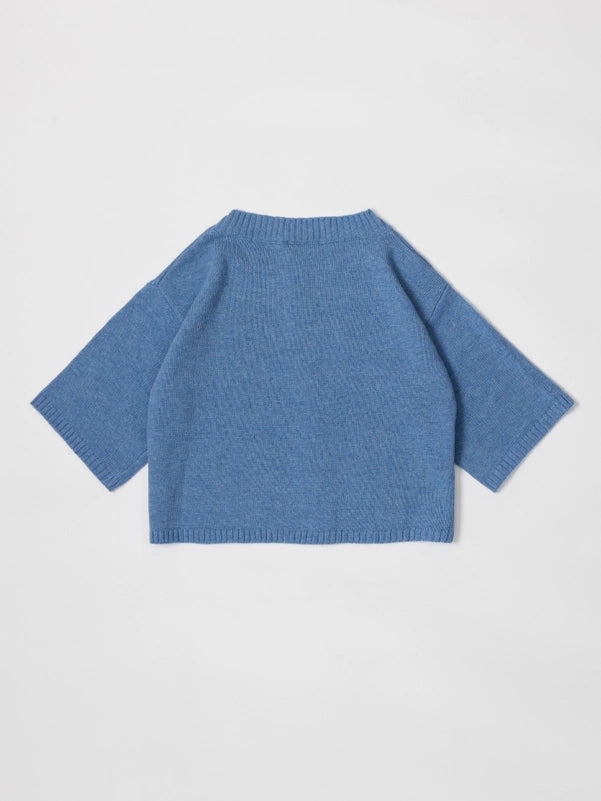 Brushed Half Sleeve Cardigan