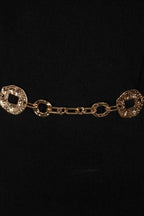 Warped Metallic Flat Chain Belt