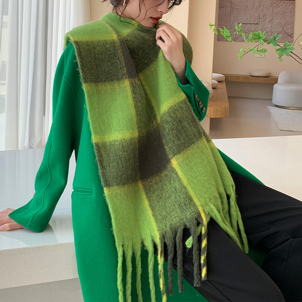 Plush Plaid Scarf