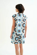 Waterfall Print Button Up Shirt