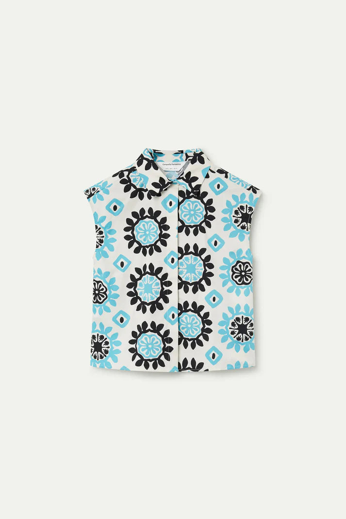 Waterfall Print Button Up Shirt