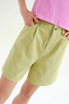 Green Cotton Shorts