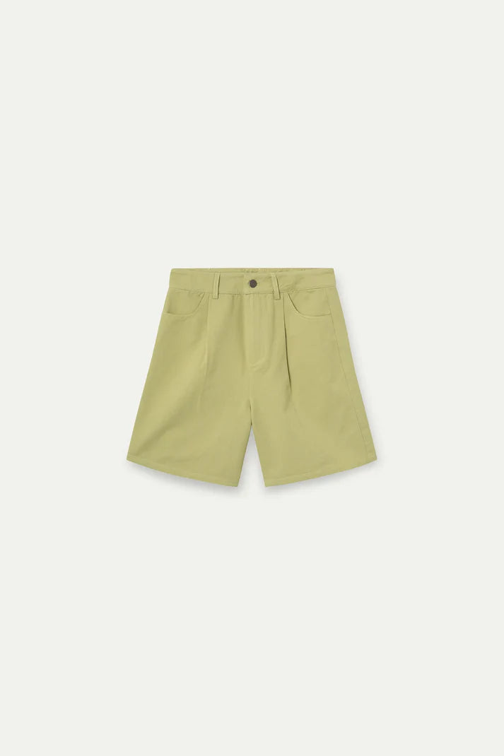 Green Cotton Shorts