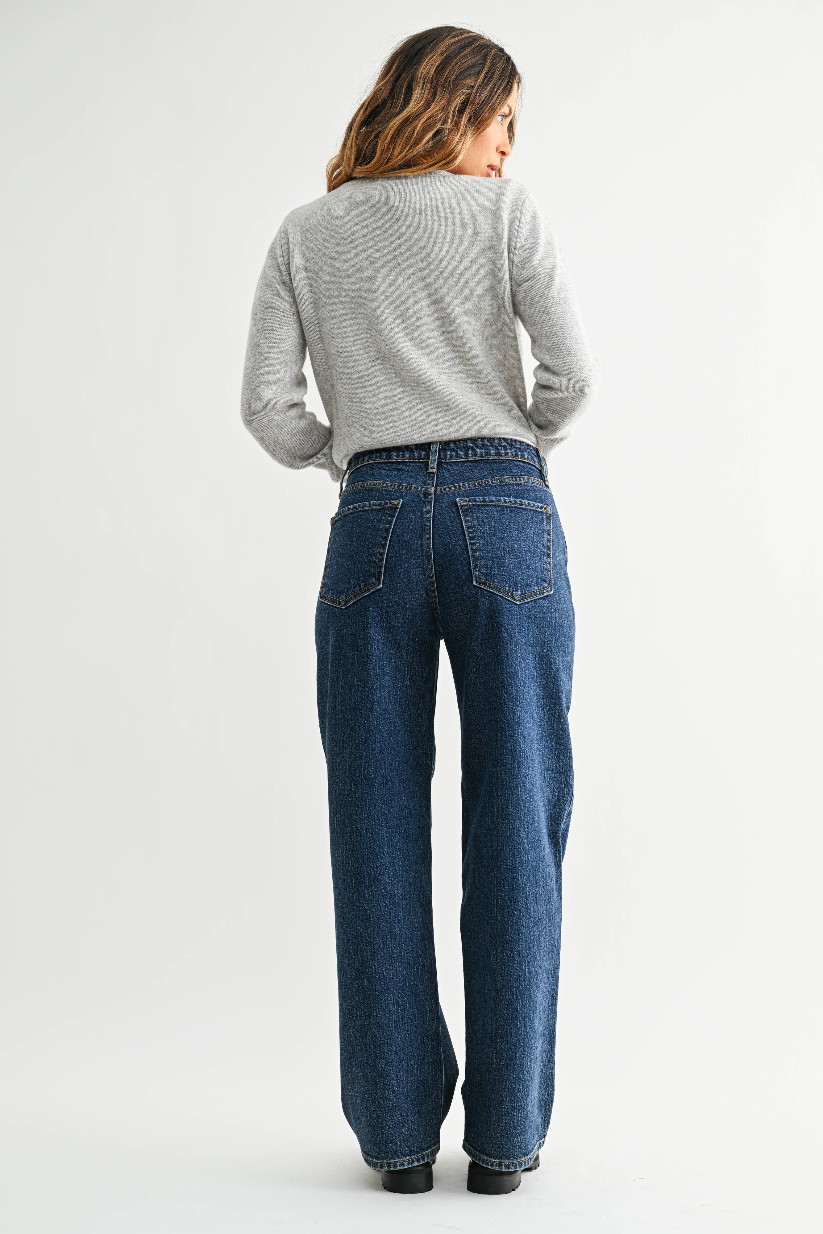 Dark Wash Straight Jeans