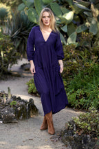 Elise Stripe Maxi Dress Navy