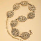 Floral Concho Western Chain Belt