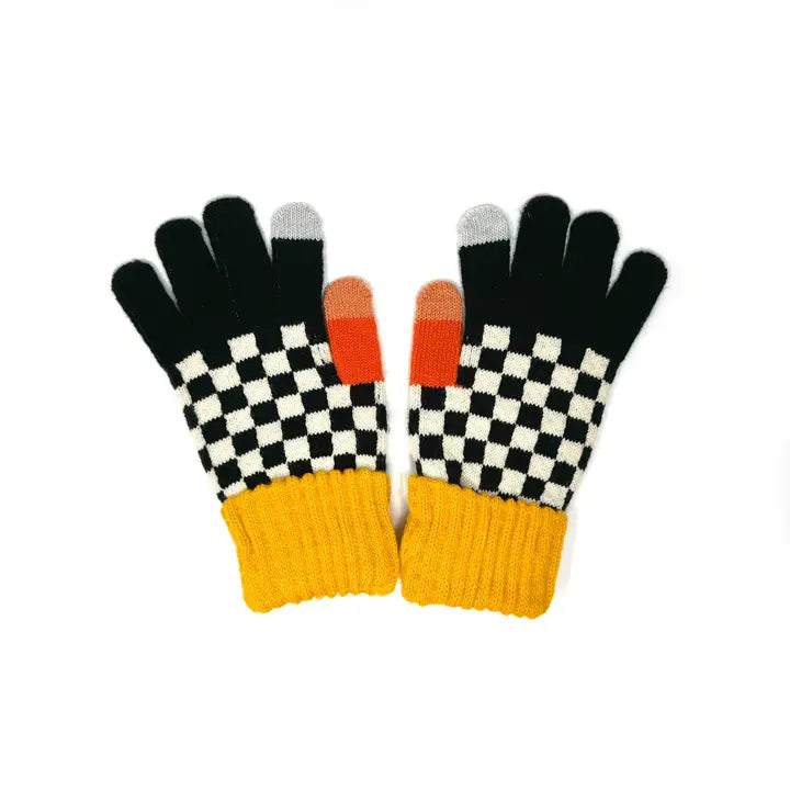 Color-Block Touchscreen Winter Gloves