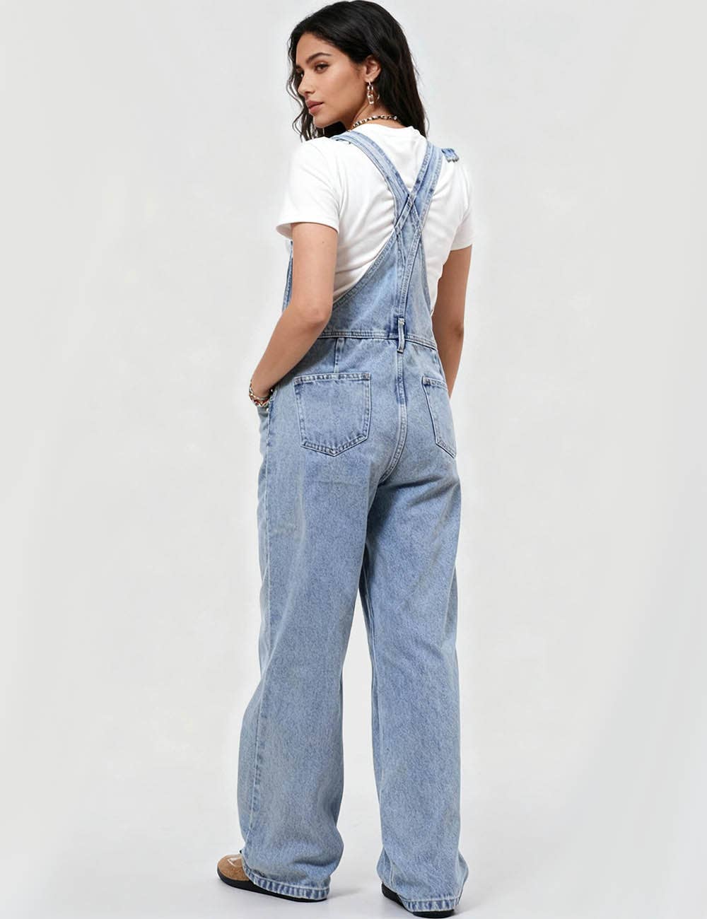 Loose Fit Denim Overalls