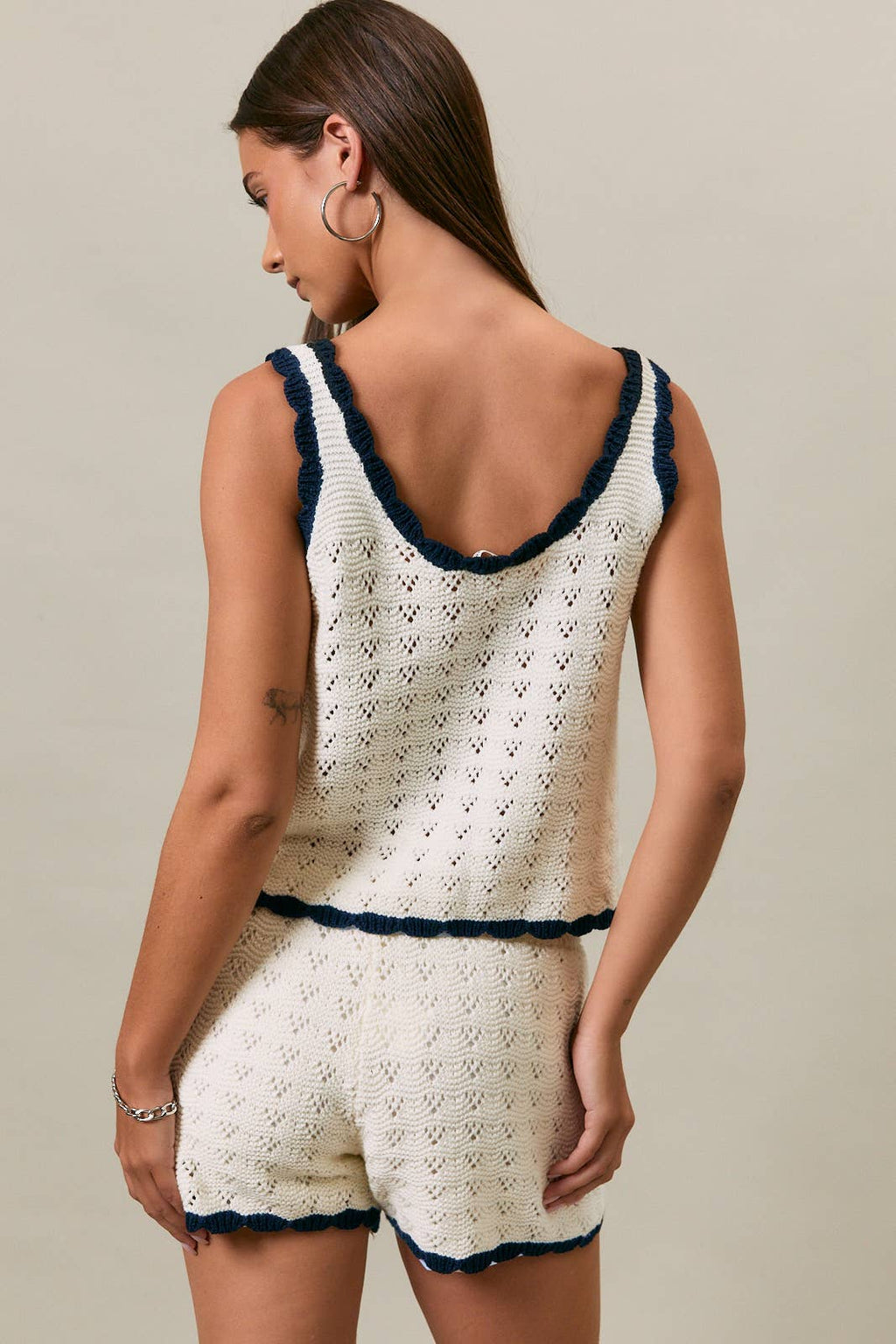 Contrast Sweater Tank