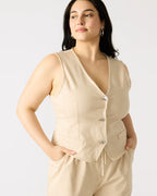 Khaki Selene Vest Top