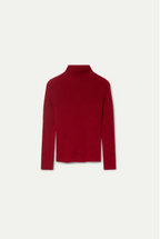Red high neck top