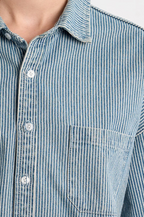 Striped Denim Overshirt