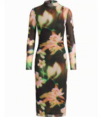 Mesh Long Sleeve Mo Dress