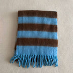 Blue-Brown Stripe Scarf