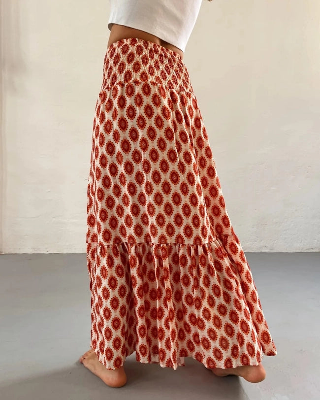 Red Print Skirt/Dress