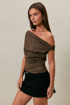 Off the Shoulder Top with Ruching