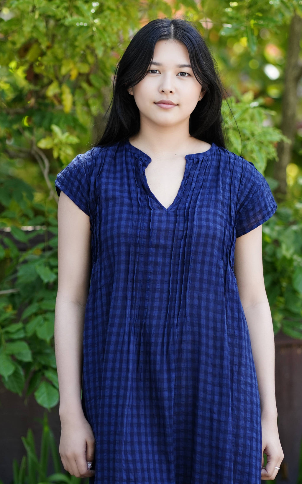 Aya Dobby Dress Navy
