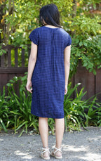 Aya Dobby Dress Navy