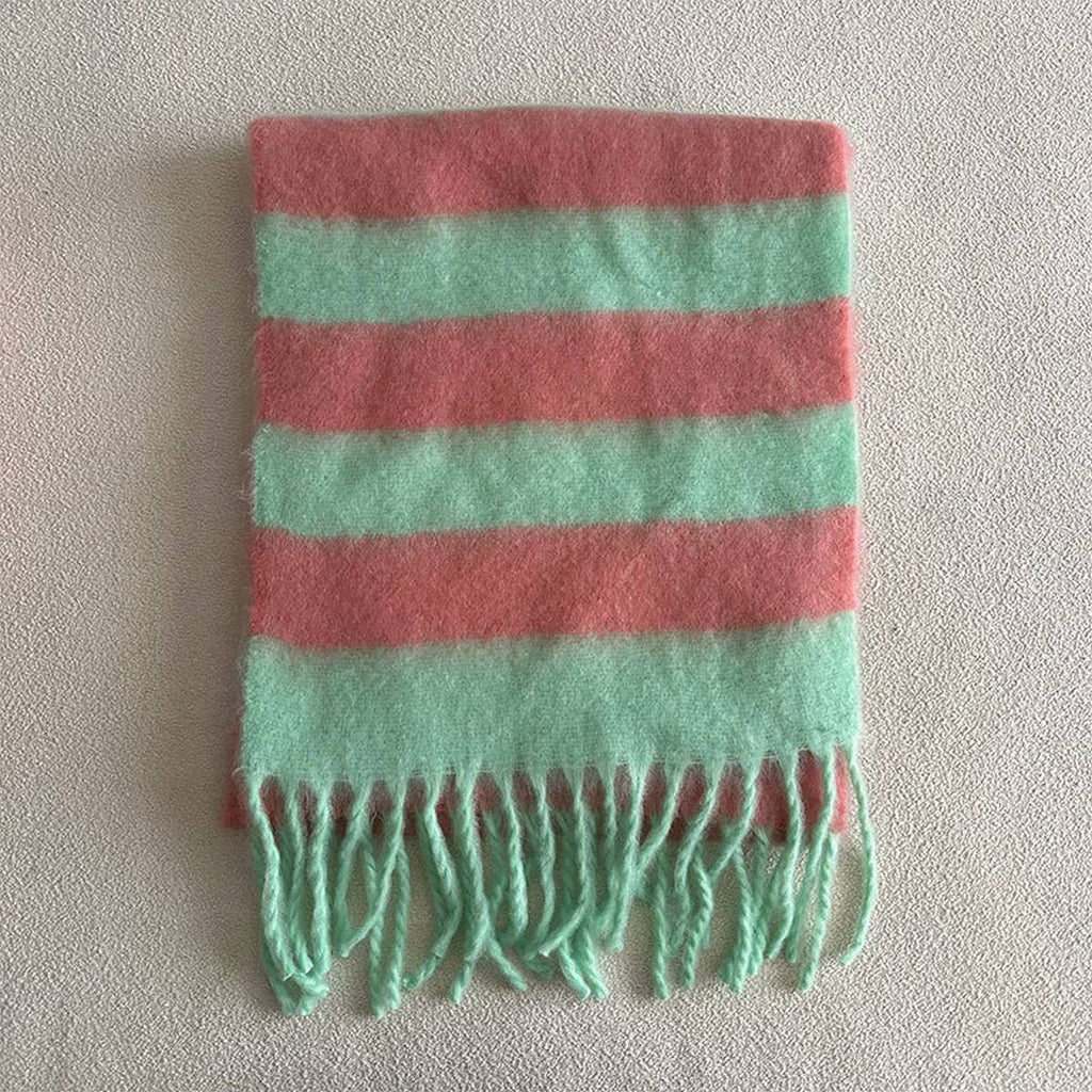 Blue-Brown Stripe Scarf