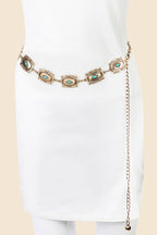 Rectangle Concho Chain Belt